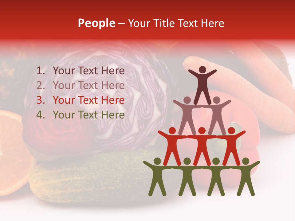 Cucumber Tangerine Food PowerPoint Template