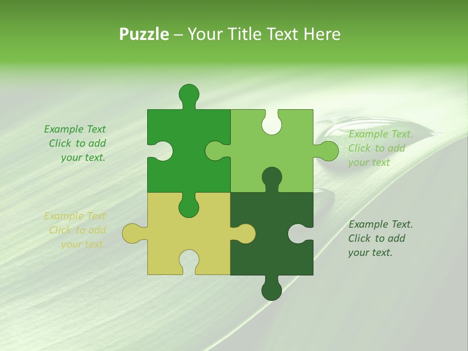 Botany Green Water PowerPoint Template