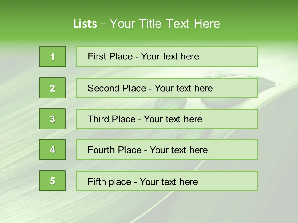Botany Green Water PowerPoint Template