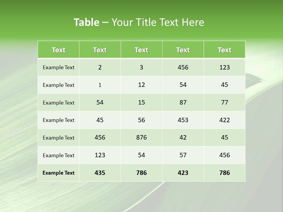 Botany Green Water PowerPoint Template