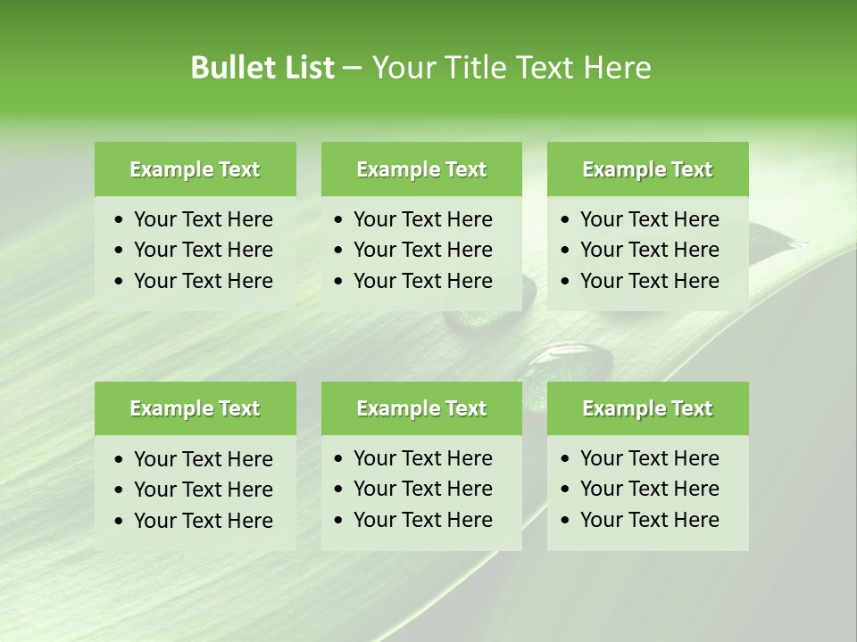 Botany Green Water PowerPoint Template