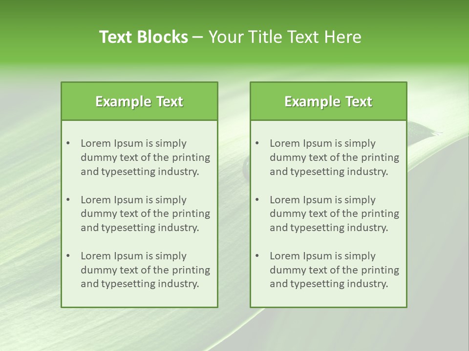 Botany Green Water PowerPoint Template