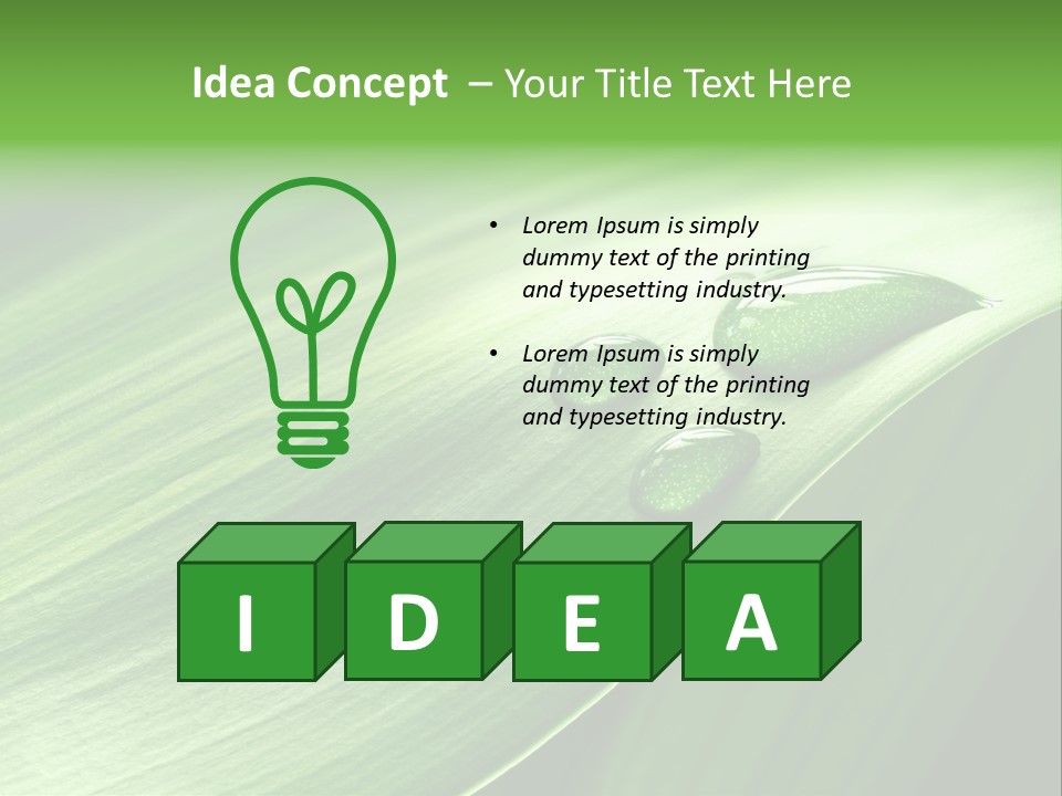 Botany Green Water PowerPoint Template