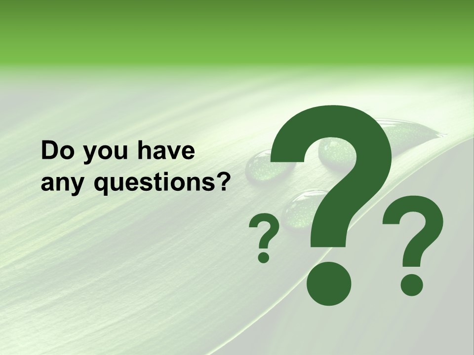 Botany Green Water PowerPoint Template