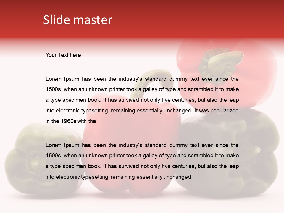 Pepper Diet Food PowerPoint Template