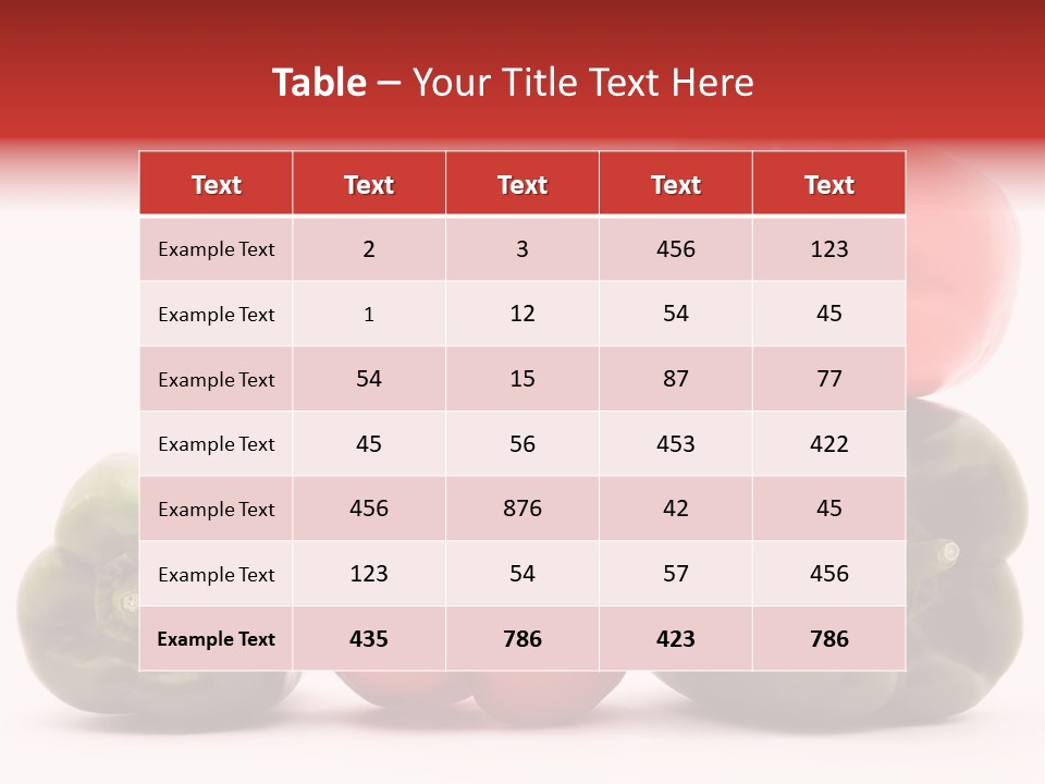 Pepper Diet Food PowerPoint Template