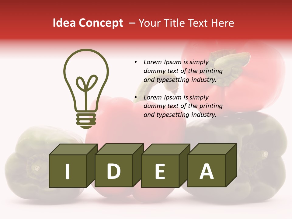 Pepper Diet Food PowerPoint Template