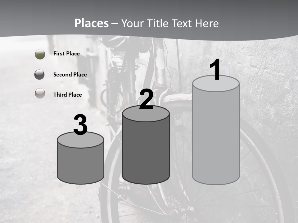 Stationary Contrast Bicycle PowerPoint Template