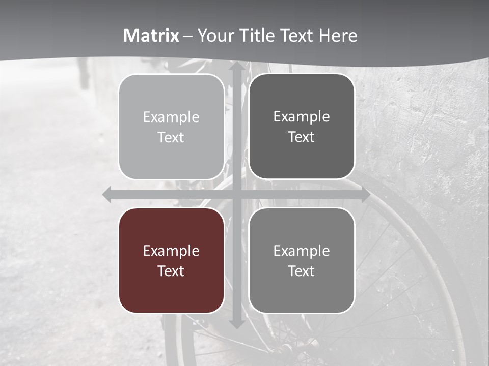 Stationary Contrast Bicycle PowerPoint Template