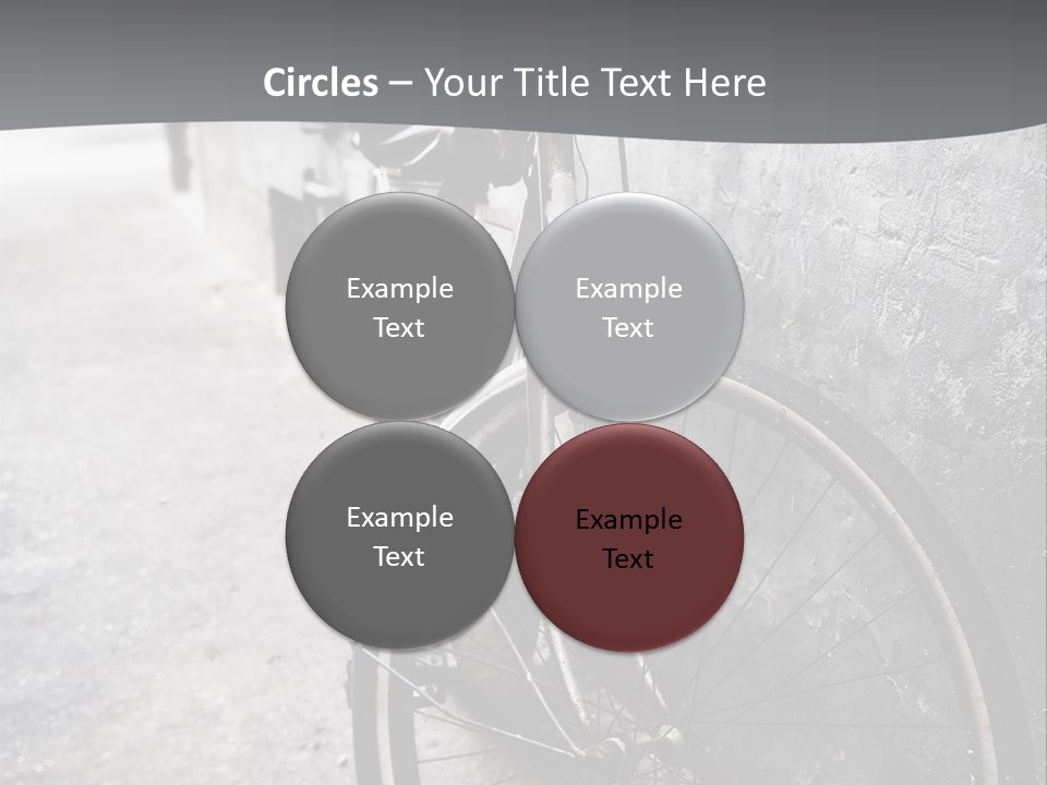 Stationary Contrast Bicycle PowerPoint Template