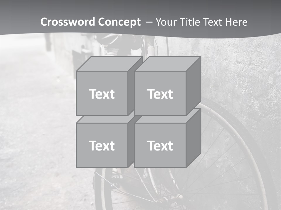 Stationary Contrast Bicycle PowerPoint Template