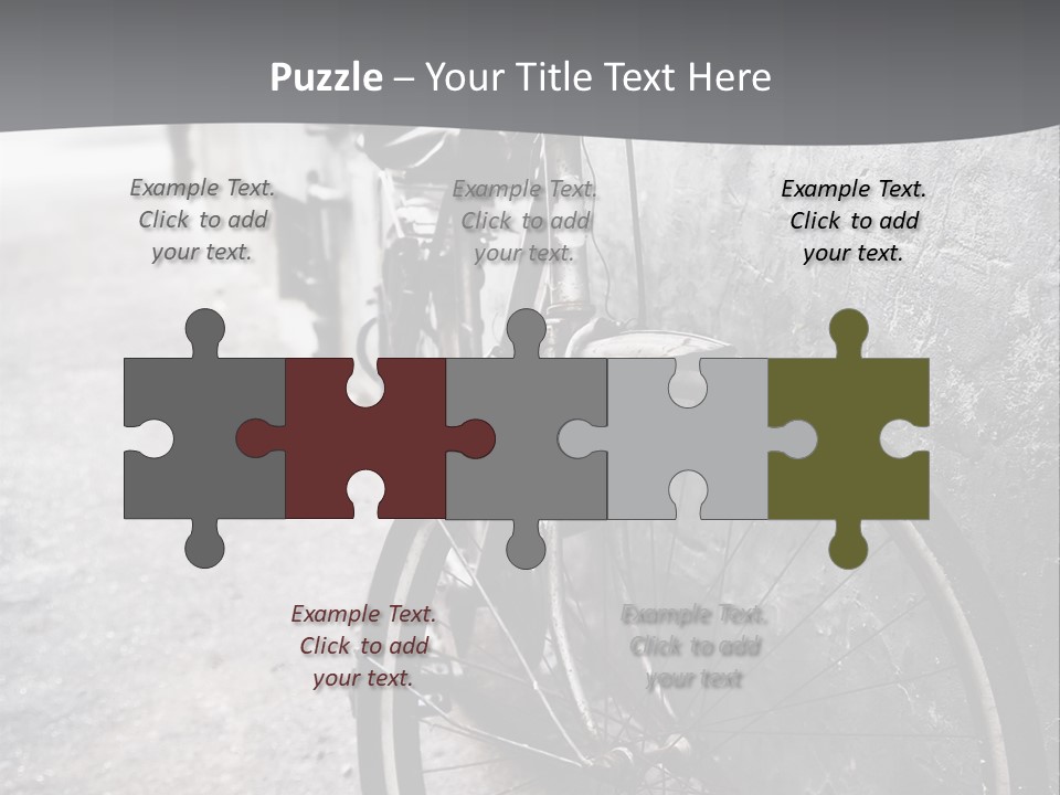 Stationary Contrast Bicycle PowerPoint Template