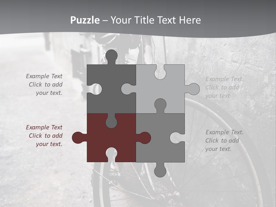 Stationary Contrast Bicycle PowerPoint Template