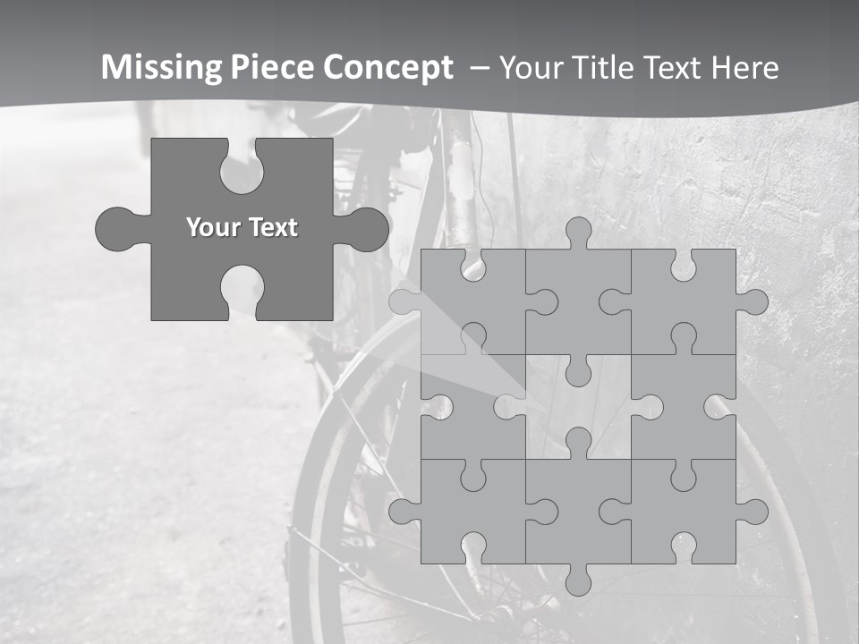Stationary Contrast Bicycle PowerPoint Template