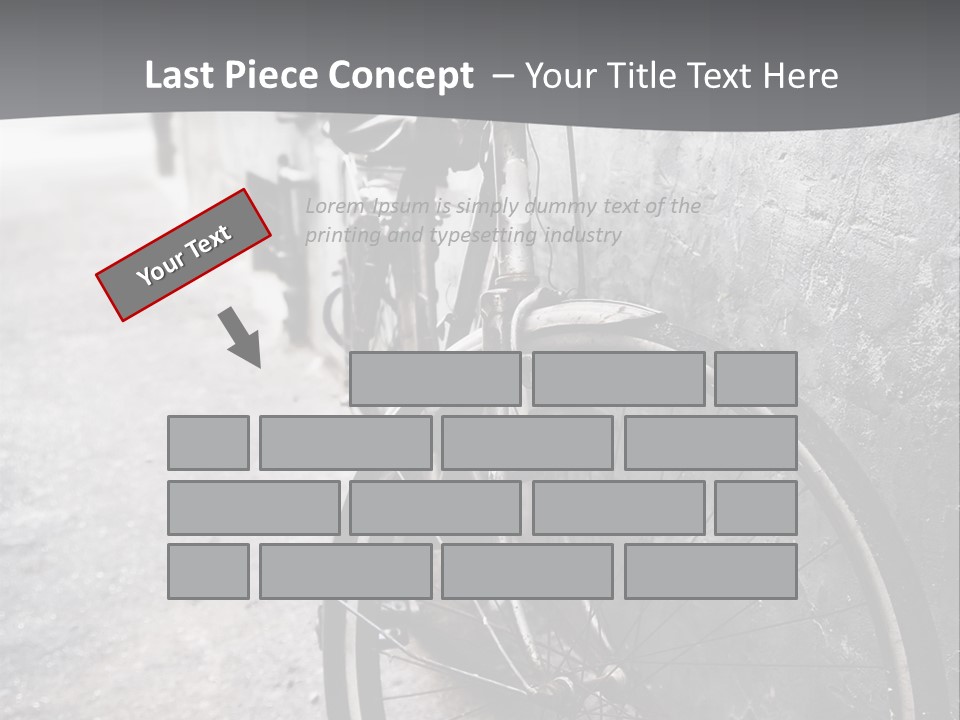 Stationary Contrast Bicycle PowerPoint Template