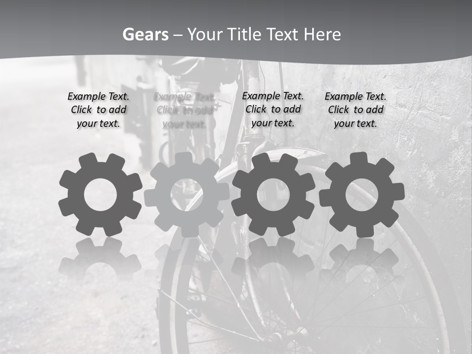 Stationary Contrast Bicycle PowerPoint Template
