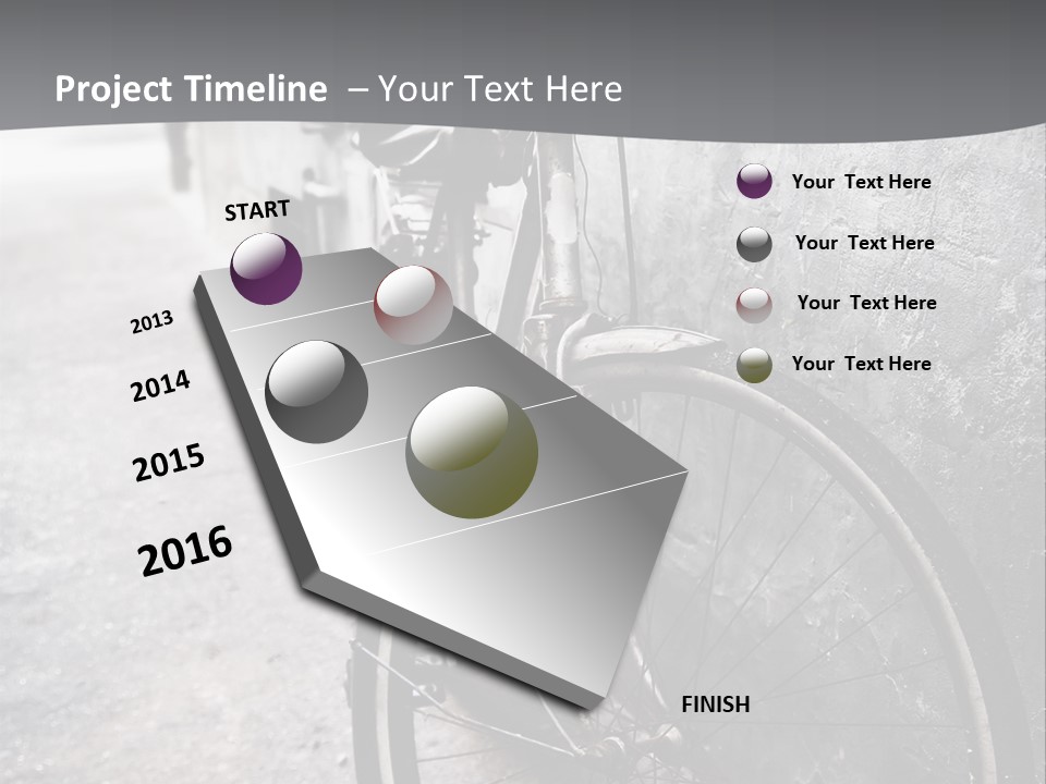 Stationary Contrast Bicycle PowerPoint Template