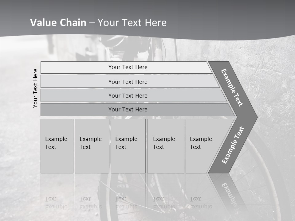 Stationary Contrast Bicycle PowerPoint Template