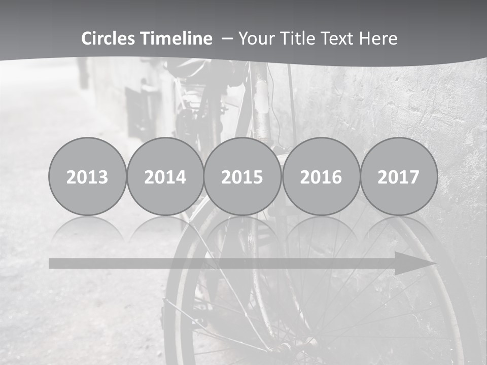 Stationary Contrast Bicycle PowerPoint Template