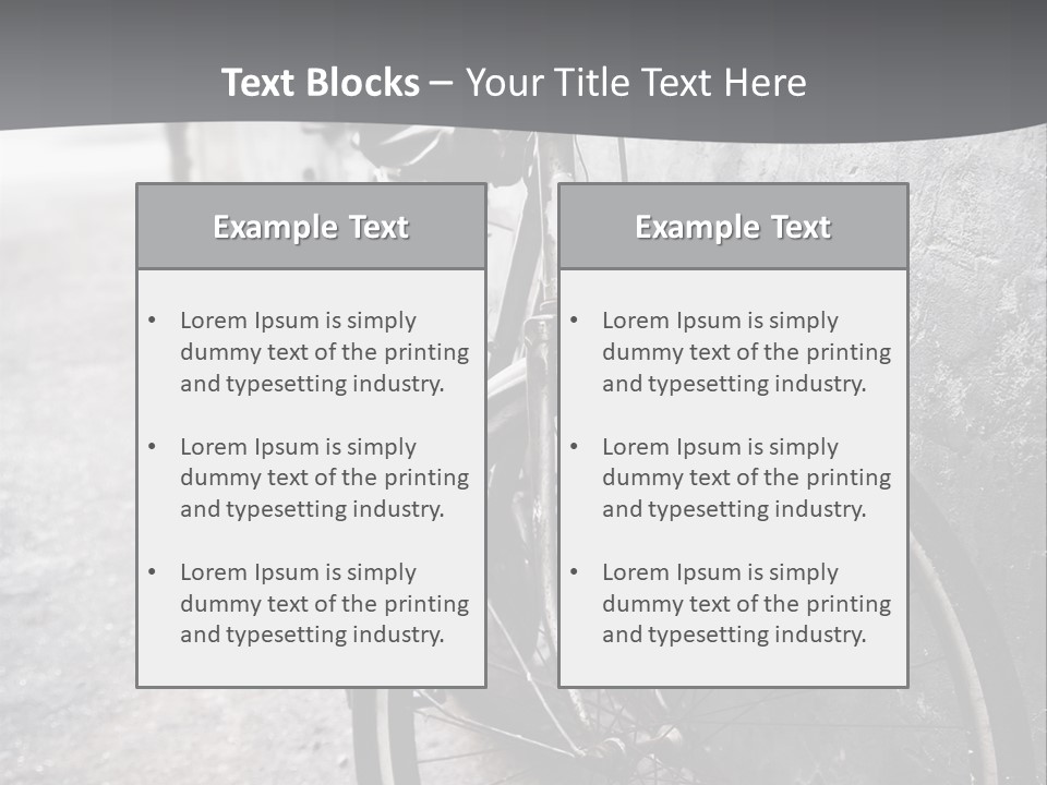 Stationary Contrast Bicycle PowerPoint Template