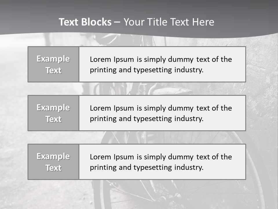 Stationary Contrast Bicycle PowerPoint Template