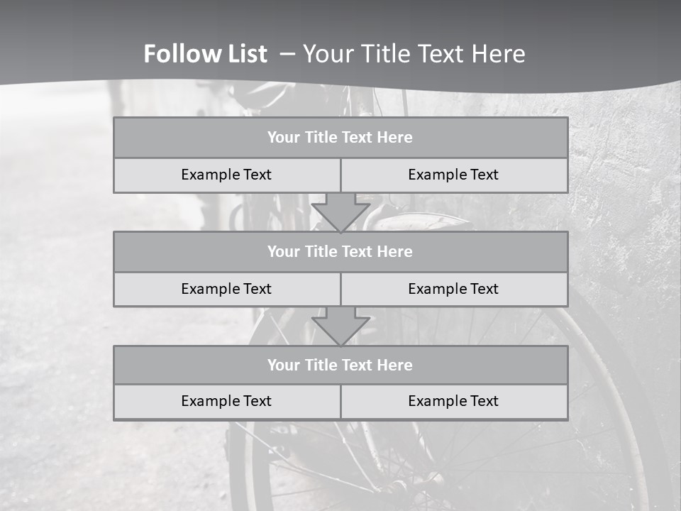 Stationary Contrast Bicycle PowerPoint Template