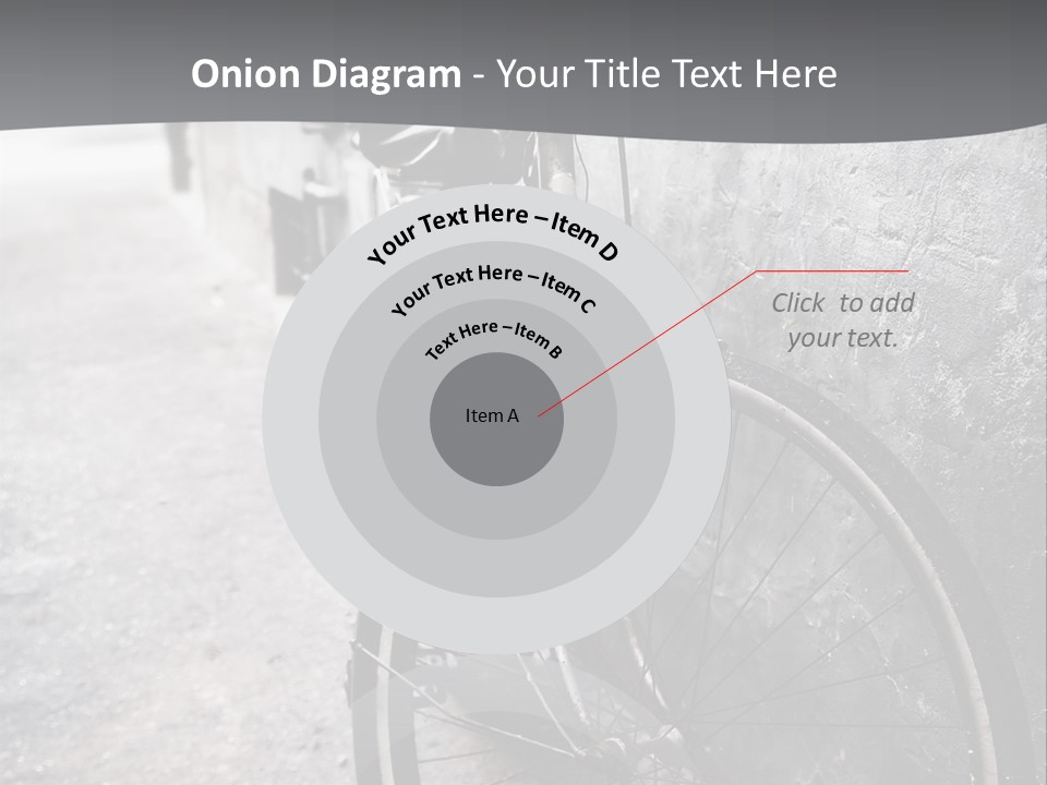 Stationary Contrast Bicycle PowerPoint Template