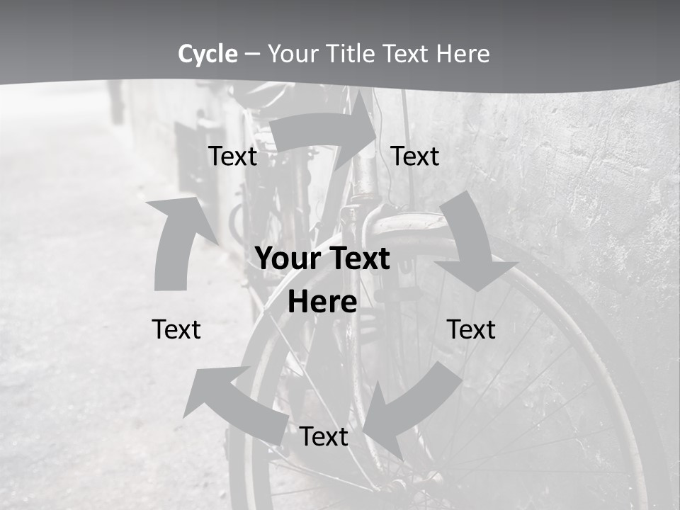 Stationary Contrast Bicycle PowerPoint Template