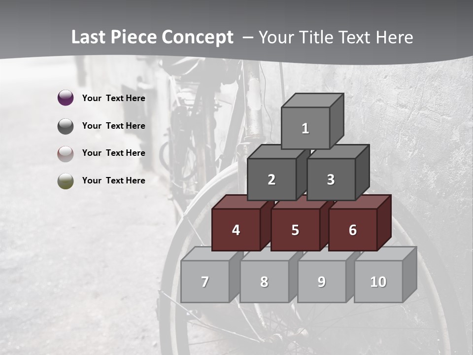 Stationary Contrast Bicycle PowerPoint Template
