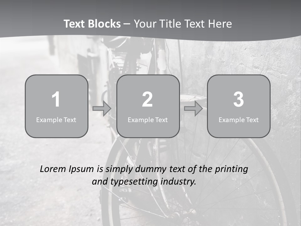 Stationary Contrast Bicycle PowerPoint Template