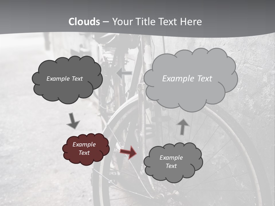 Stationary Contrast Bicycle PowerPoint Template