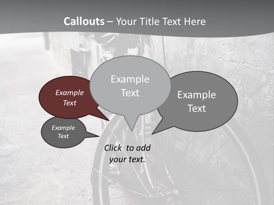 Stationary Contrast Bicycle PowerPoint Template