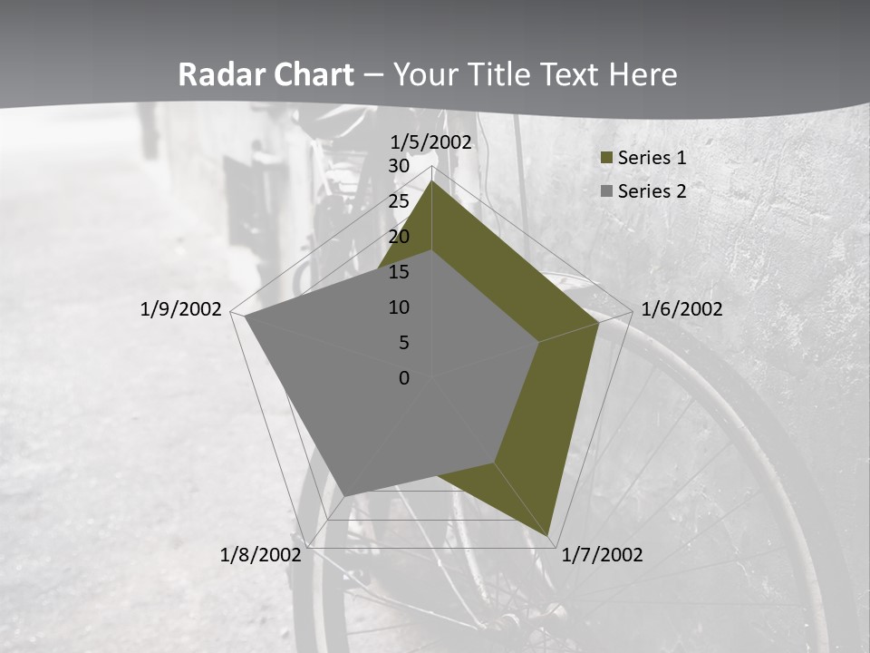 Stationary Contrast Bicycle PowerPoint Template