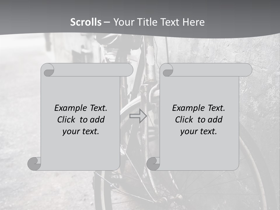 Stationary Contrast Bicycle PowerPoint Template