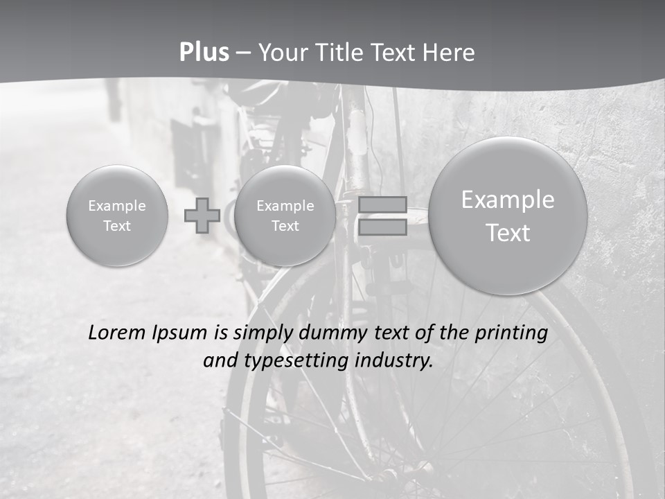 Stationary Contrast Bicycle PowerPoint Template