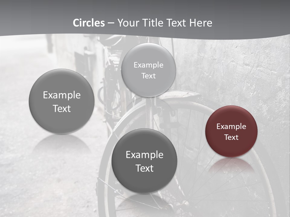 Stationary Contrast Bicycle PowerPoint Template