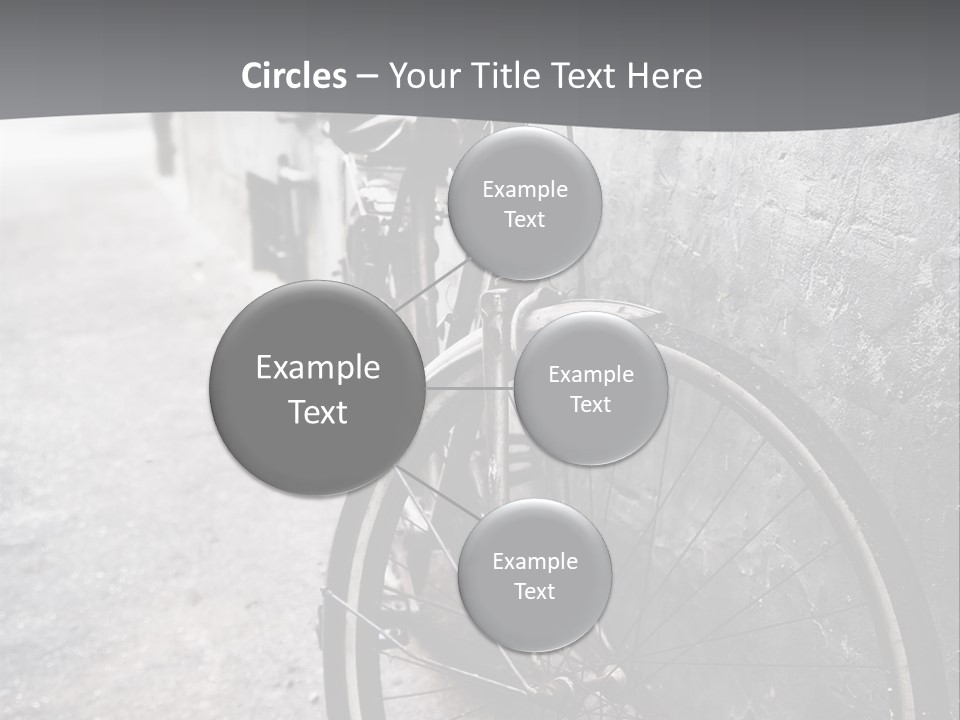 Stationary Contrast Bicycle PowerPoint Template