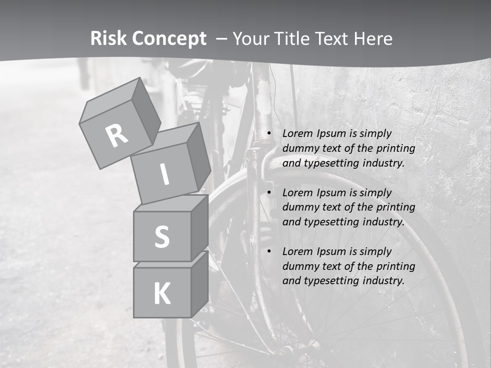 Stationary Contrast Bicycle PowerPoint Template