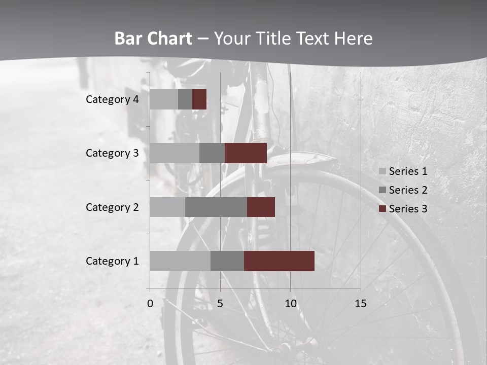 Stationary Contrast Bicycle PowerPoint Template