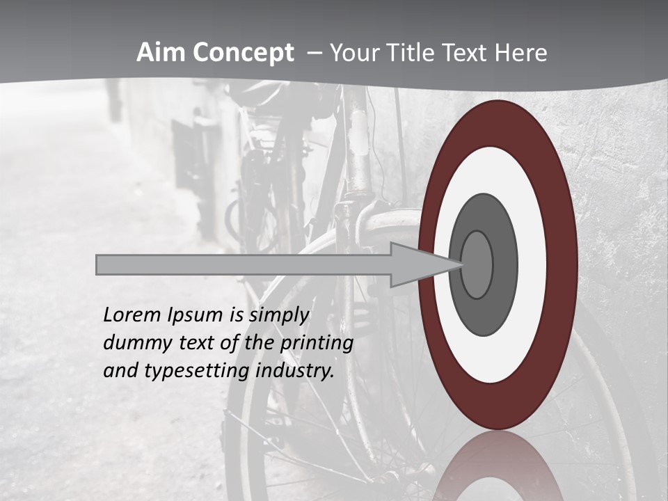 Stationary Contrast Bicycle PowerPoint Template