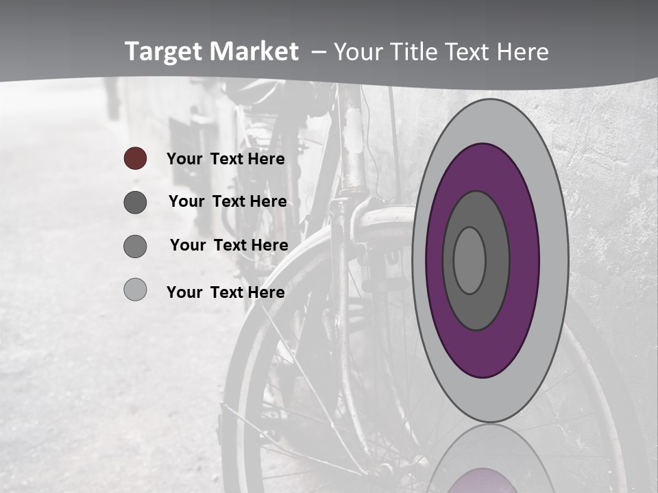 Stationary Contrast Bicycle PowerPoint Template