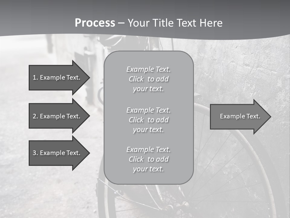 Stationary Contrast Bicycle PowerPoint Template