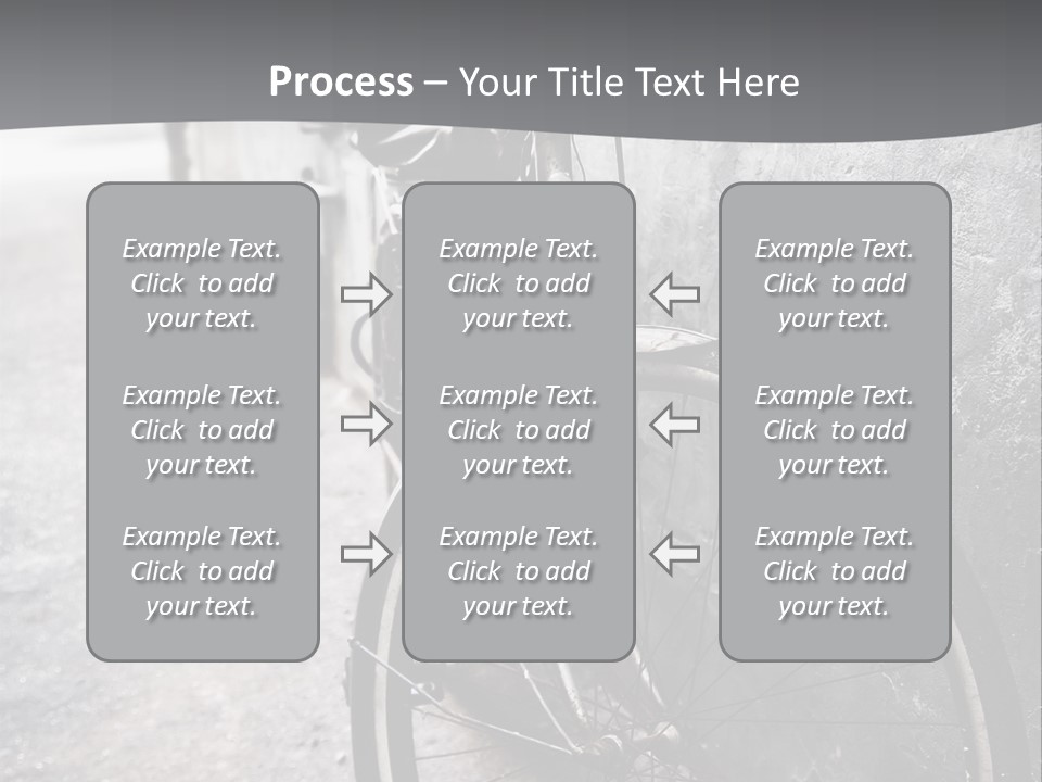 Stationary Contrast Bicycle PowerPoint Template
