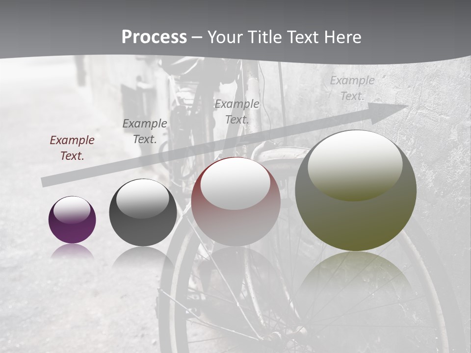 Stationary Contrast Bicycle PowerPoint Template