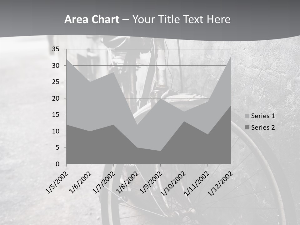 Stationary Contrast Bicycle PowerPoint Template
