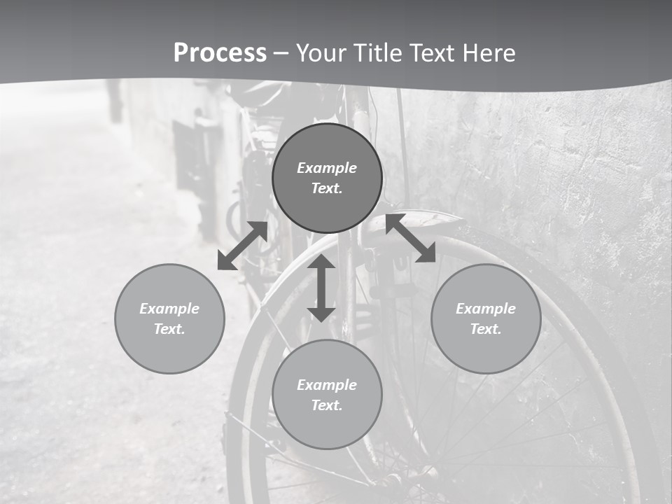 Stationary Contrast Bicycle PowerPoint Template