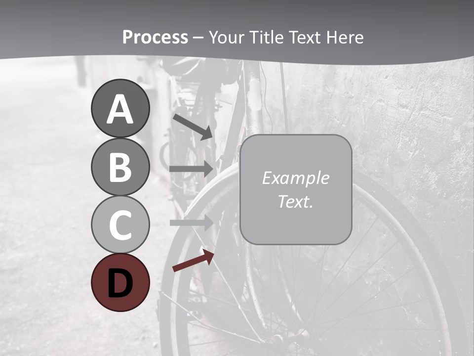 Stationary Contrast Bicycle PowerPoint Template