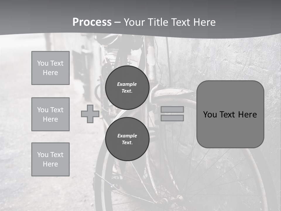 Stationary Contrast Bicycle PowerPoint Template