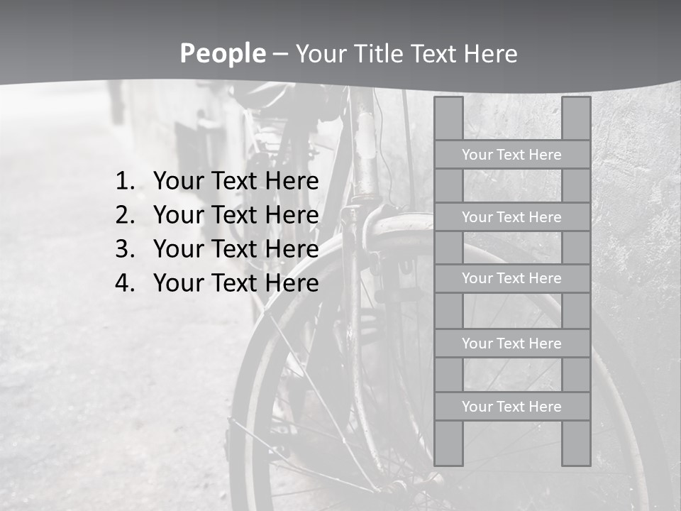Stationary Contrast Bicycle PowerPoint Template