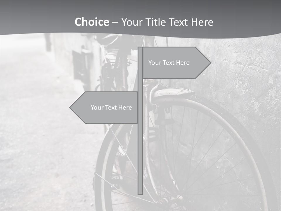 Stationary Contrast Bicycle PowerPoint Template